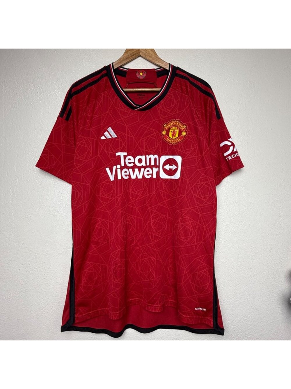 Manchester United 2023 Adidas Home Jersey Red Soccer Shirt Team Viewer Logo Sz X